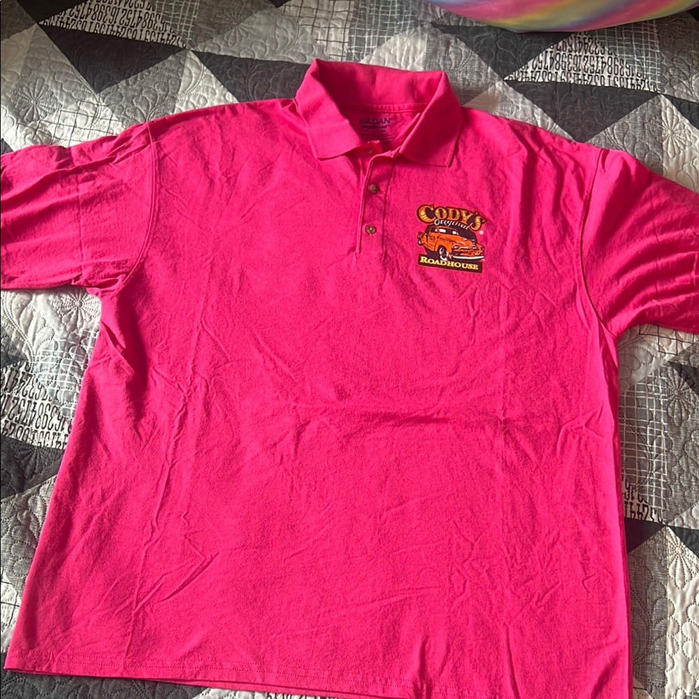 Cody's Roadhouse Bright Pink Polo Shirt size XL